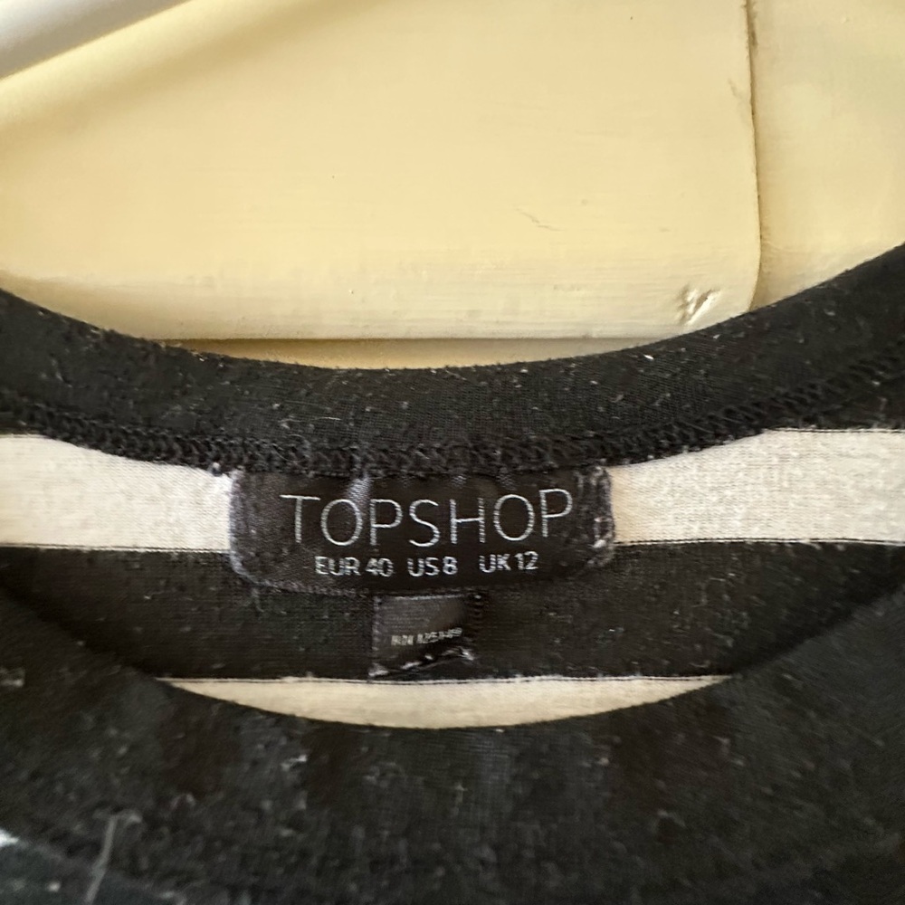 Topshop Striped Top, Size 8 - Picture 2 of 3